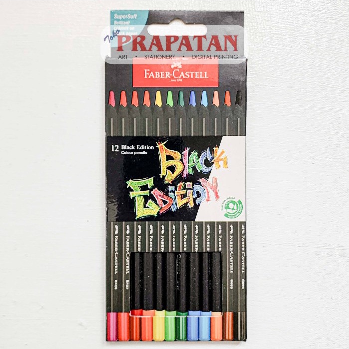 

FM - BEST SELLER Pensil Warna Faber Castell Black Edition | Color Pencil - 12C