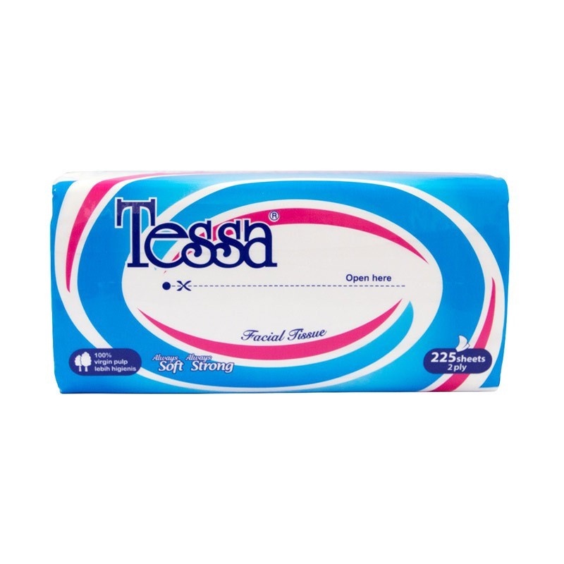 Tessa Facial TP-01  225's  2 Ply -  Tissue Lembut Kuat Softpack Tesa
