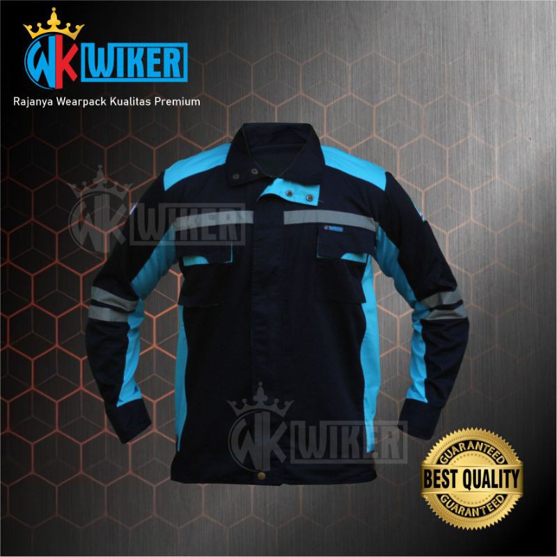 Wearpack Safety Navy Tosca - Werpack Semi Jaket - Seragam Proyek - Baju Safety - Werpack Kerja Wiker