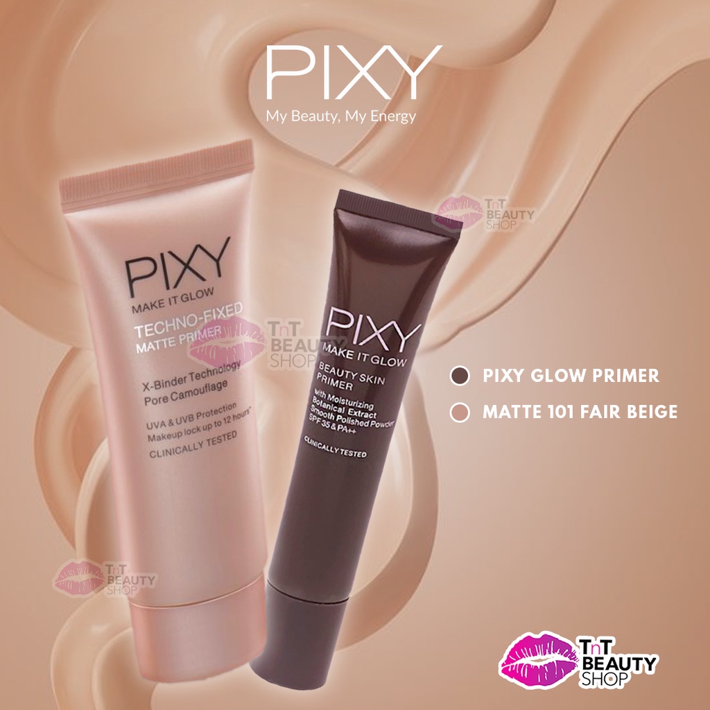 Pixy Make It Glow Beauty Skin Primer | Pixy Make It Glow Techno Fixed Matte Primer Pixy