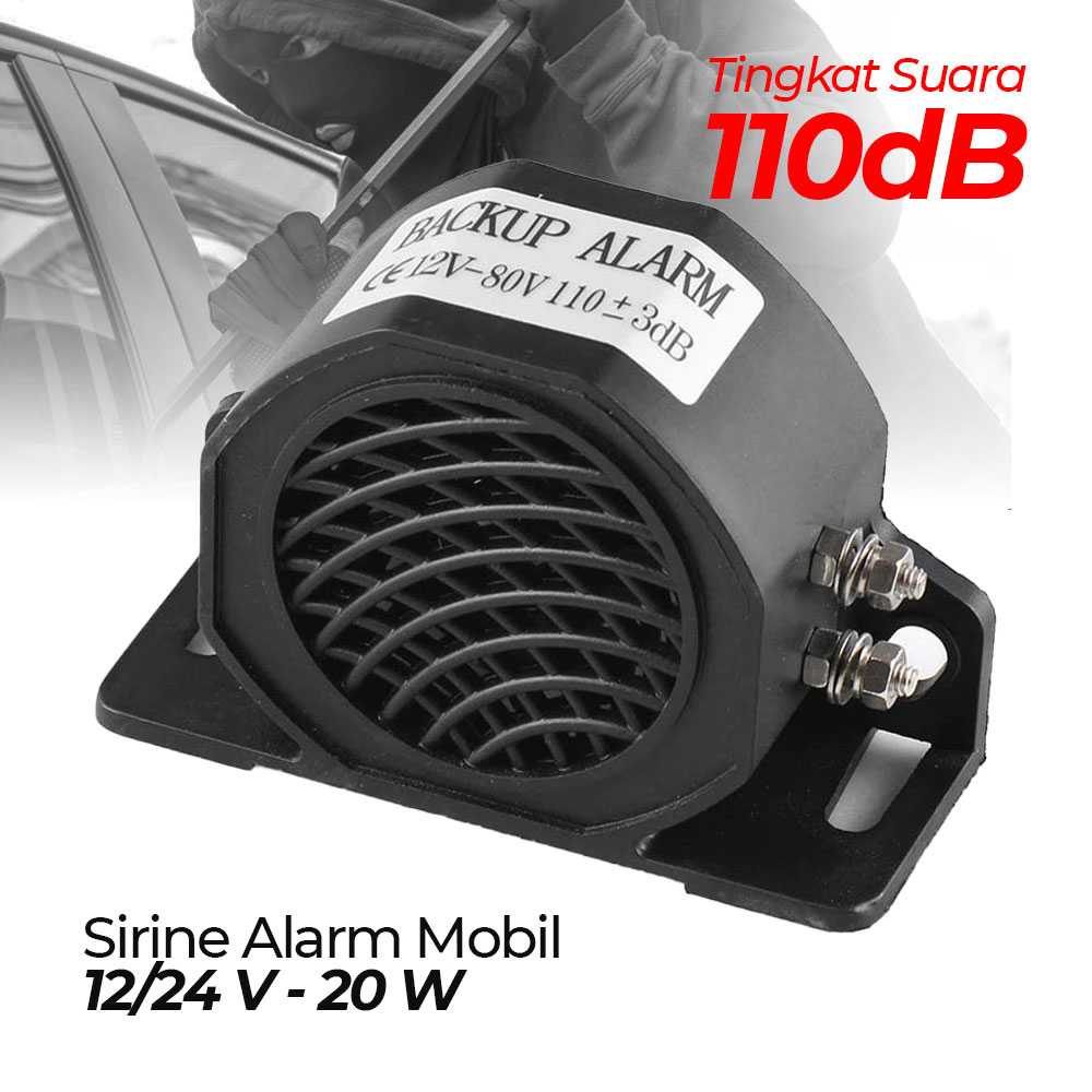 Speaker Sirine Alarm Mobil Bibi Siren 12 24V 110dB Anti Maling BX10164