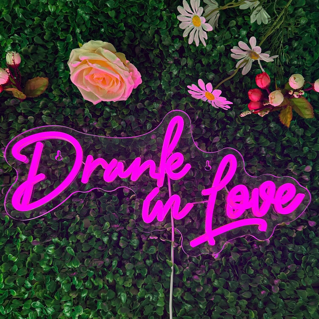 Neon Drunk In Love Led Lights Bedroom Wall Wedding Birthday Valentine's Day Party Restaurant Outdoor