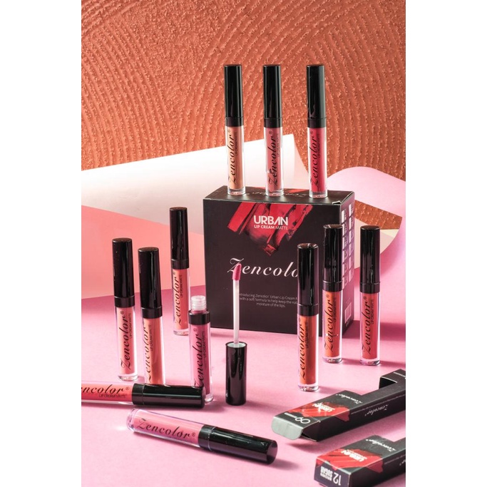 URBAN LIPCREAM TERBAIK ZENCOLOR TERSEDIA 12 VARIAN WARNA POPULER Urban matte lip cream berkualitas T