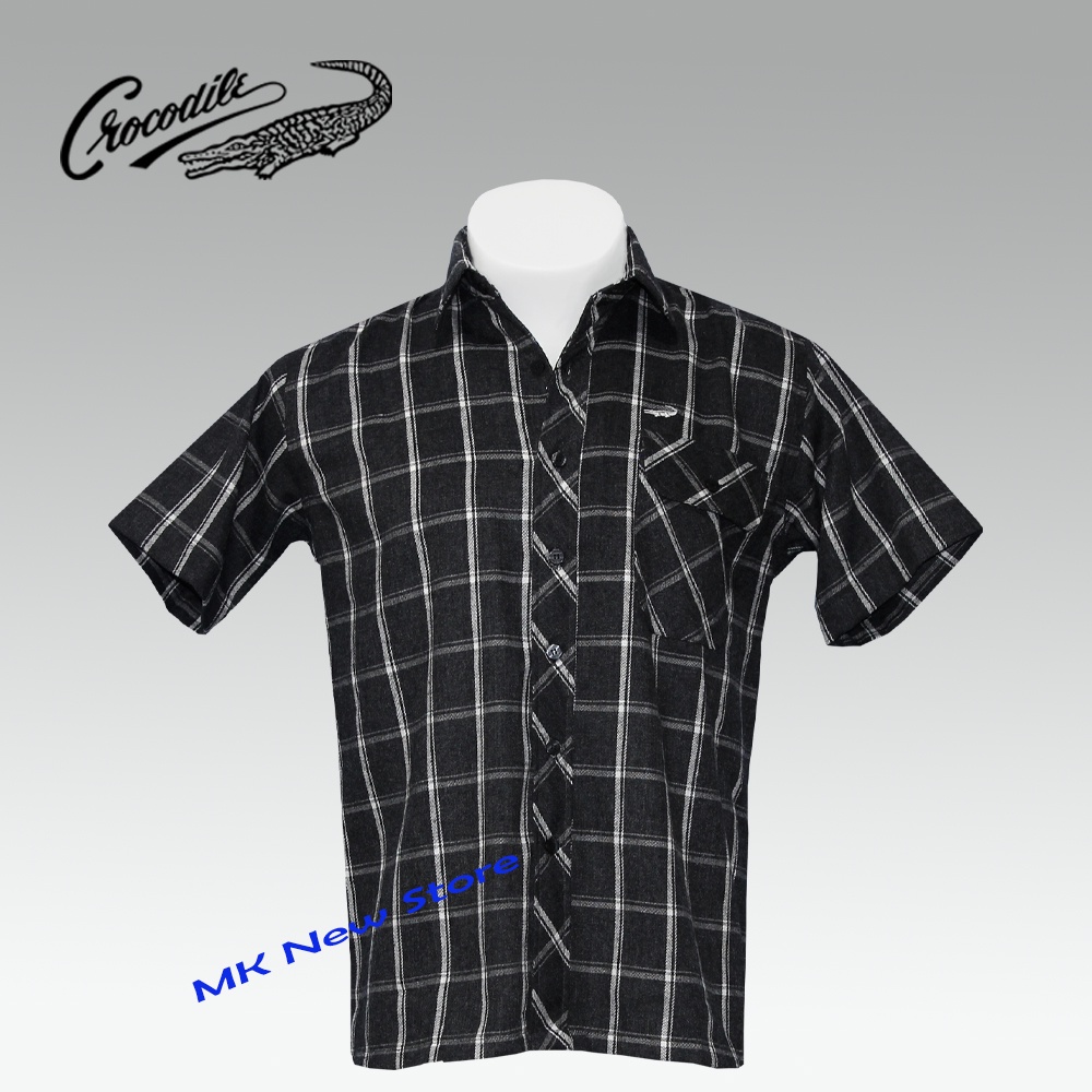 Kemeja Pria Lengan Pendek Flanel Crocodile Original 828-981
