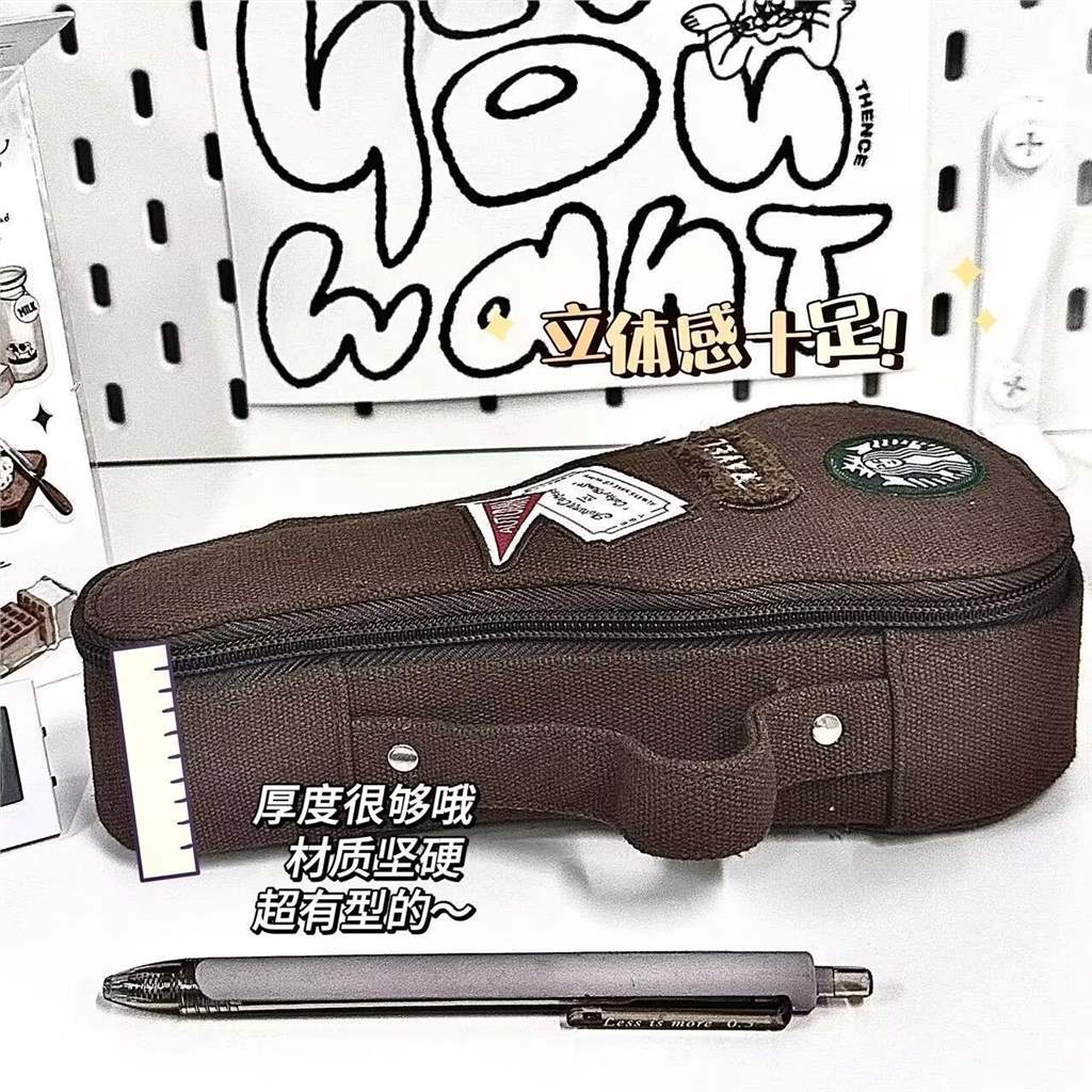 

Boys and girls, students, guitar, violin, pencil case, college style stationery box, storage bag