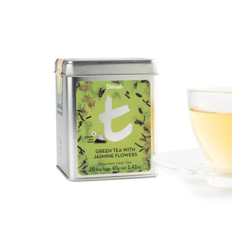

Dilmah T-Med Caddy Green Tea with Jasmine Flowers 100gr - Loose Tea - Daun Teh Kering