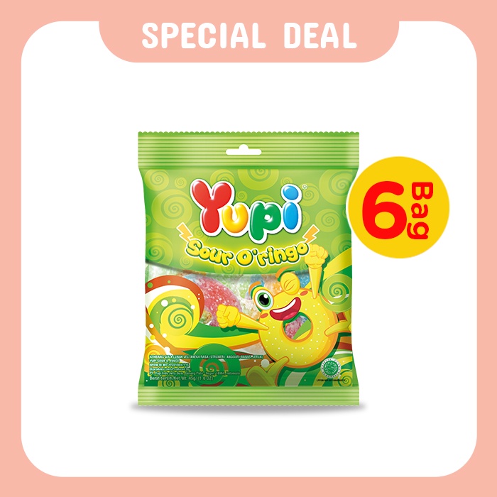 

Six Pack Yupi Sour Oringo 45 Gr