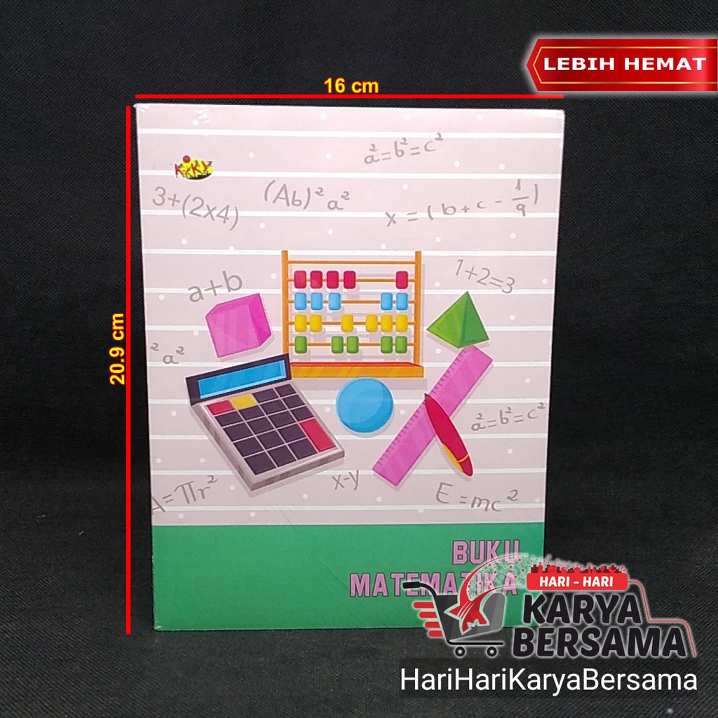 

BUKU TULIS KIKY MATEMATIKA PACK ISI 5 BUKU X 98 LEMBAR WARNA SAMPUL RANDOM