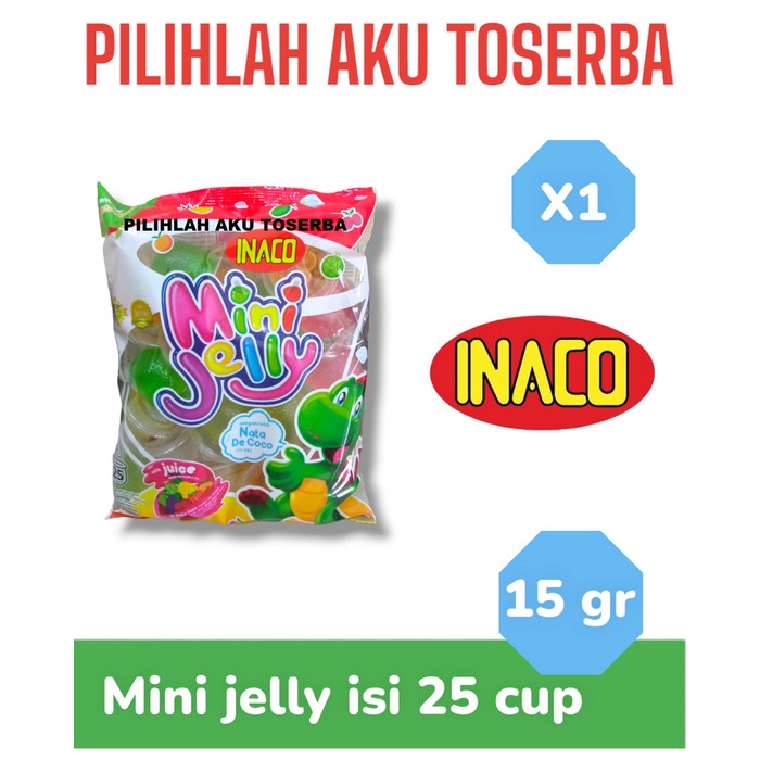 

INACO Mini Jelly isi 25 cups - ( HARGA 1 BUNGKUS )