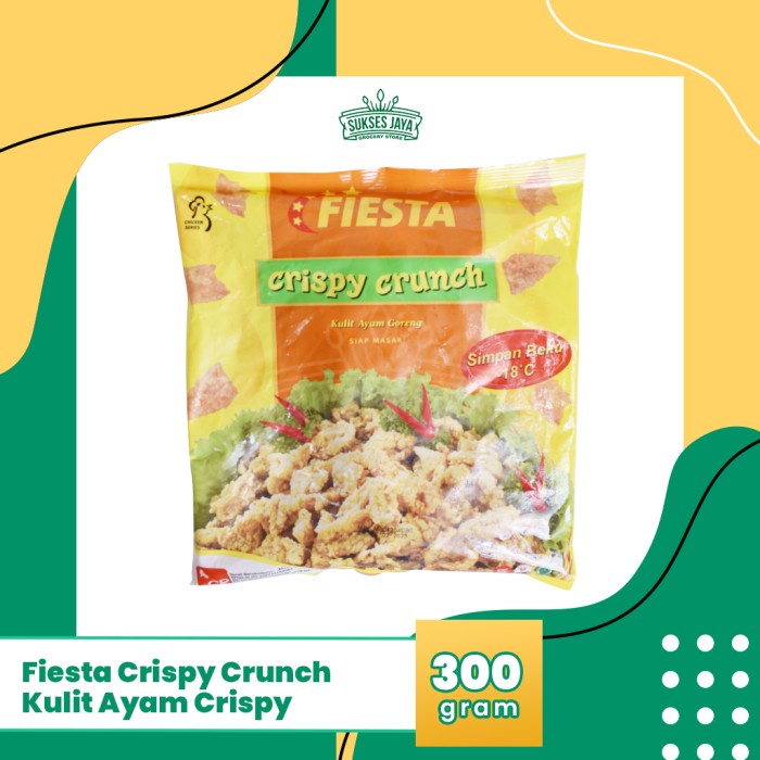 

Fiesta Crispy Crunch Kulit Ayam Goreng 300 Gram