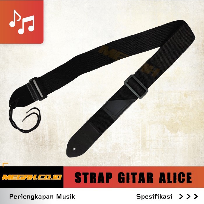 Strap Kulit Gitar Akustik Elektrik Alice / Strap Gitar Alice