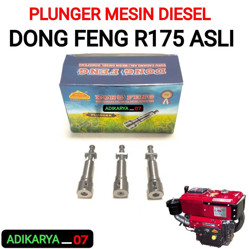 Plunger Only Mesin Diesel R175 R185 Pompa Solar Only Mesin Diesel R175 R180 Dong Feng ASLI
