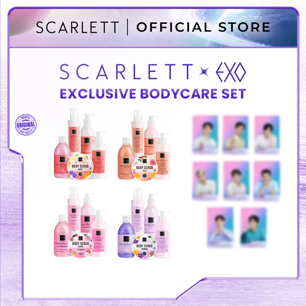 Exclusive Scarlett Skincate Set Melembabkan Mencerahkan Badan Body Care Wangi Perawatan Tubuh Shower