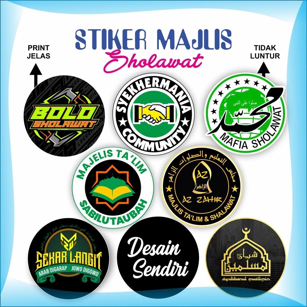 

Cetak (isi 40 pcs) Stiker Majelis bulat Syekhermania, Zahirmania, Mafia Sholawat, Habib Zaidan Lover | cutting pola Label+Jaya