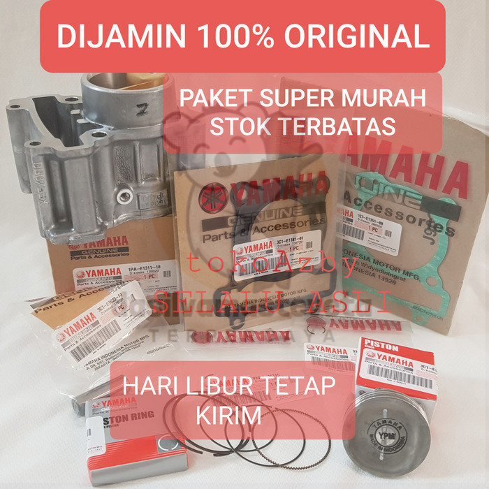 Blok vixion 1PA 3C1 boring piston kit set komplit mx king r15 old Ori - Paket BoreUp MX