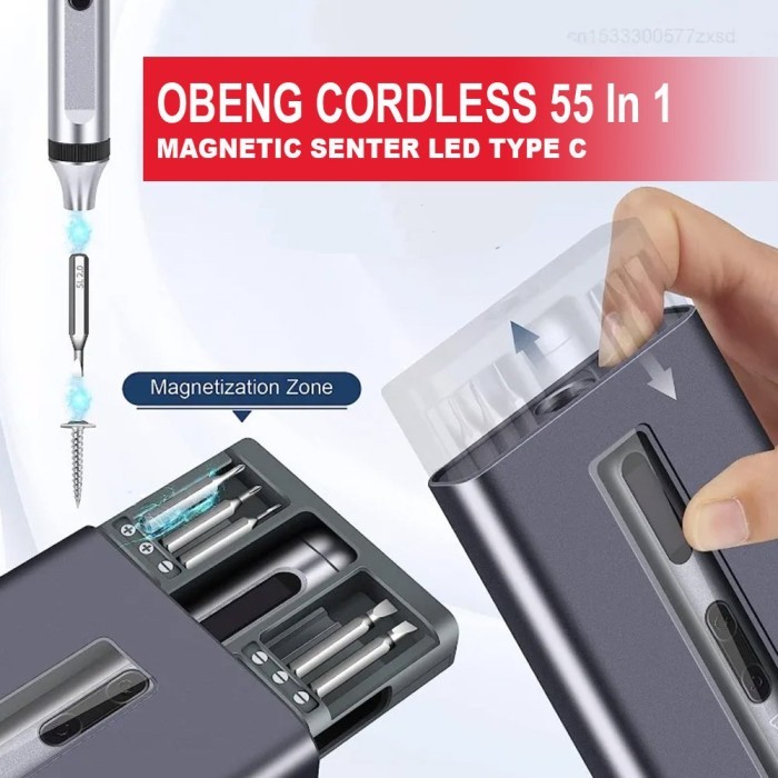AC00 Obeng Set 44 in 1 Magnet Lengkap Pinset Repair Hp Laptop Kacamata