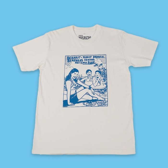 Vindes Store - T-shirt Vincent Desta - Ketemu Dian Putih SS Limited