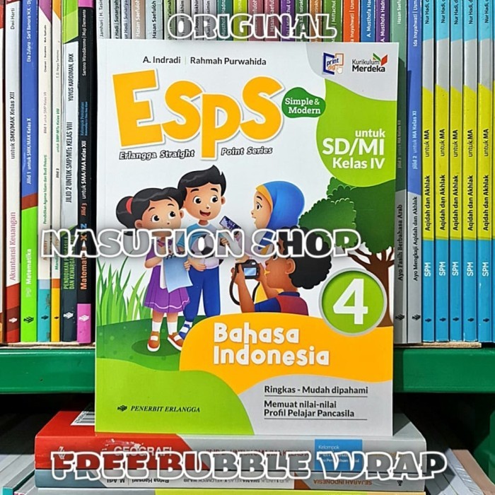 

Buku Esps Bahasa Indonesia Untuk Kelas 4 SD Erlangga Kurikulum Merdeka