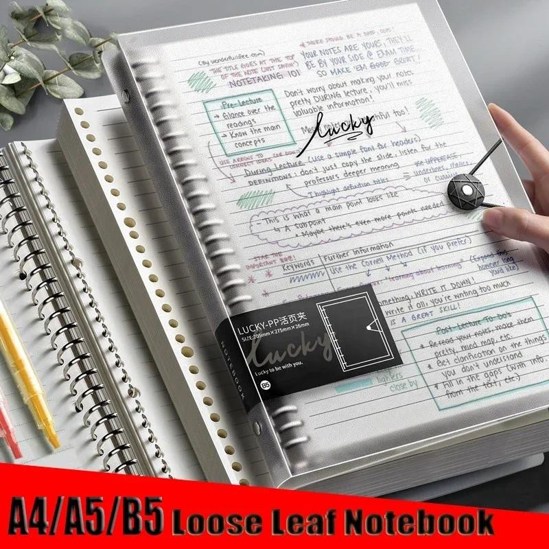 

2023 Diary A5 B5 A4 Transparent Loose Leaf Binder Notebook Inner Core Cover Note Book Journal Planner Office Stationery Supplies