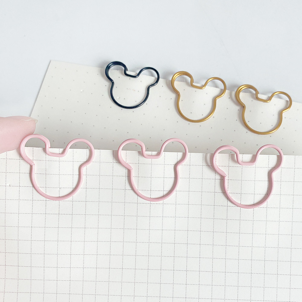 

20pcs cartoon Shape Metal Paperclip on Book Paper Creative Paper Clips Students Stationery Office School Binding Supplies