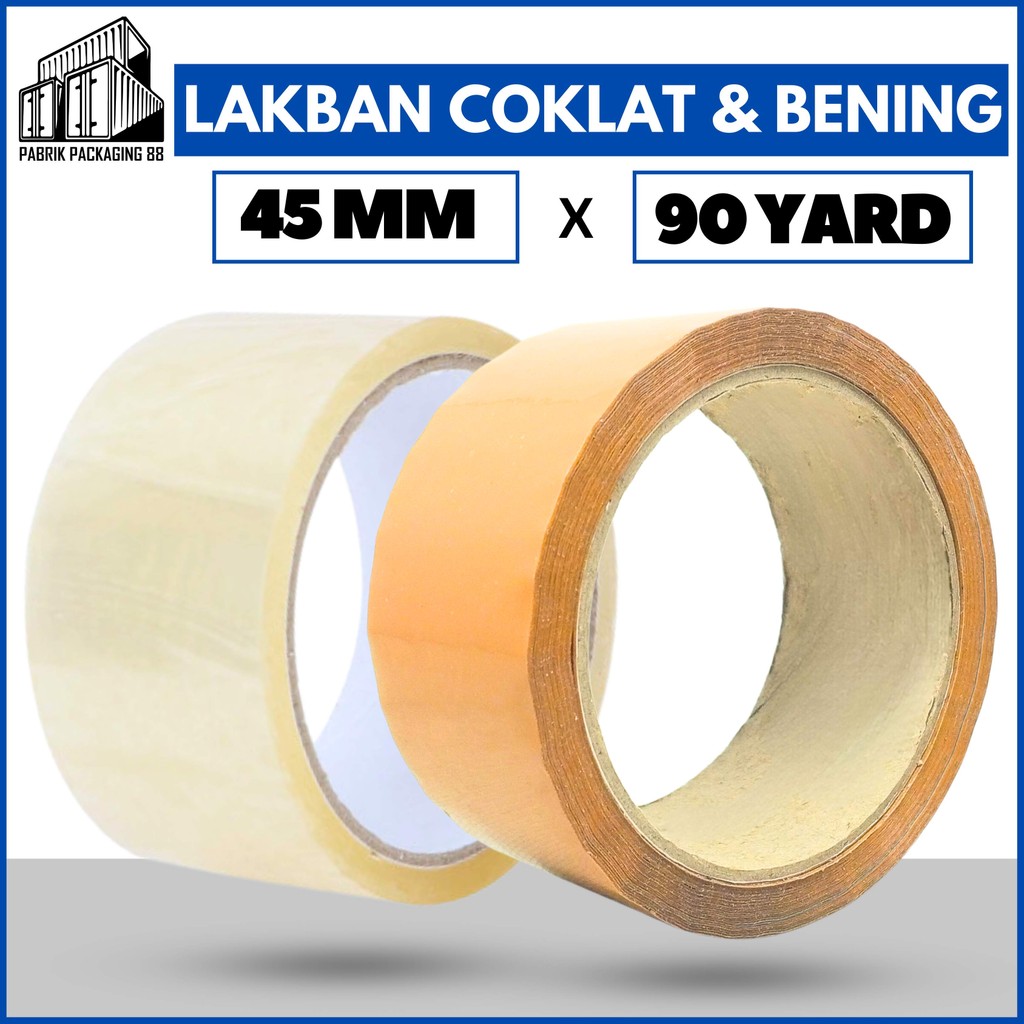 

Lakban Solatip Isolasi OPP Bening 2 Inch 45mm x 90 Yard Coklat MURAH - 90yard LAKBAN SOLATIP ISOLASI OPP 2INCI 90Y 2INCH 90YARD 2 INCI INCH 90 Y YARD TAPE BENING COKLAT MURAH