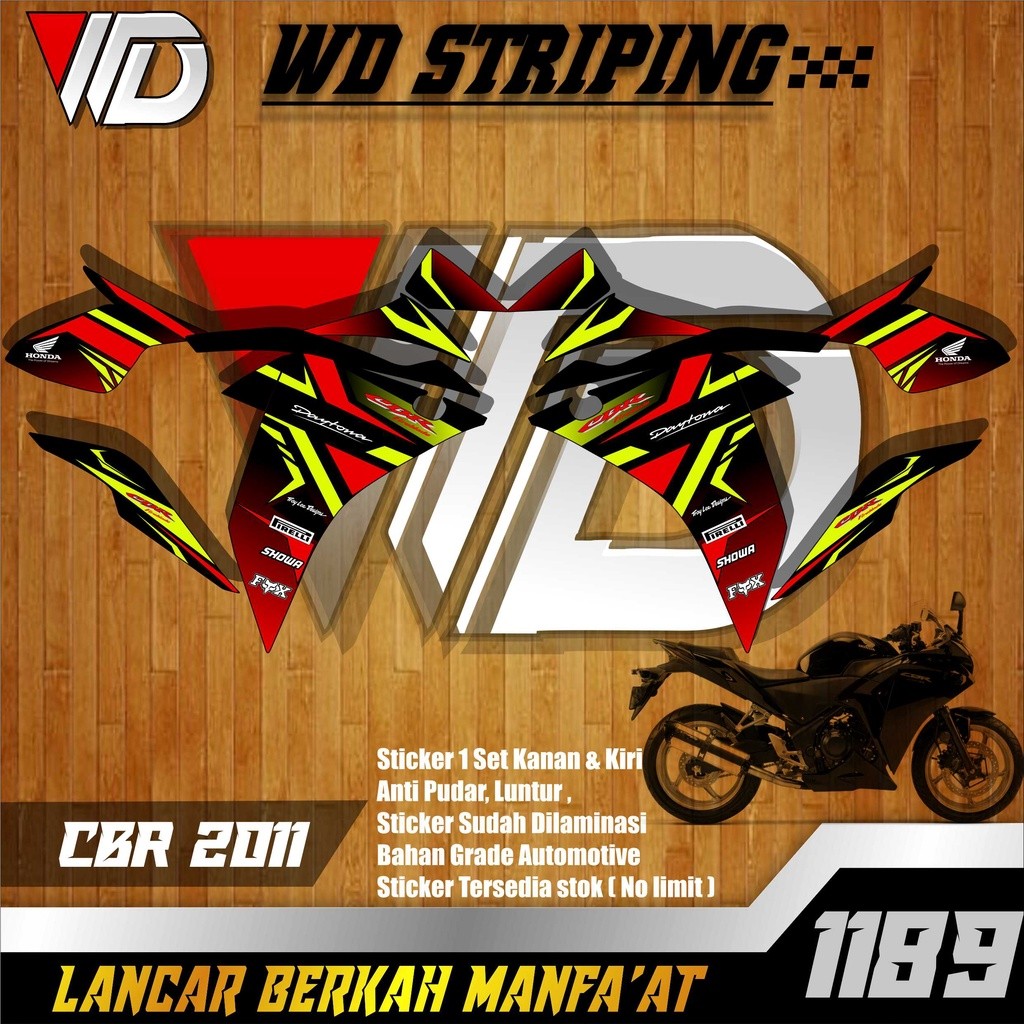 1189 STIKER STRIPING SEPEDA MOTOR HONDA CBR 2011
