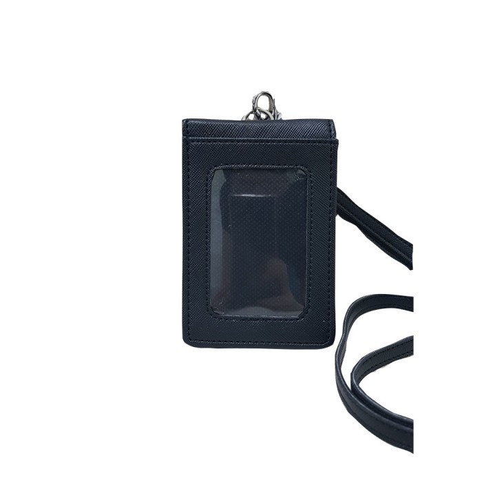 

[Terbaru]Ready Lanyard Kulit Magnet ID Card Holder Name Tag Kulit Mewah Hitam
