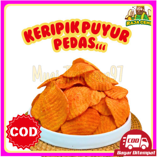 

Keripik Puyur Kerupuk PUYUR Rasa Pedas Gurih Manis 1kg