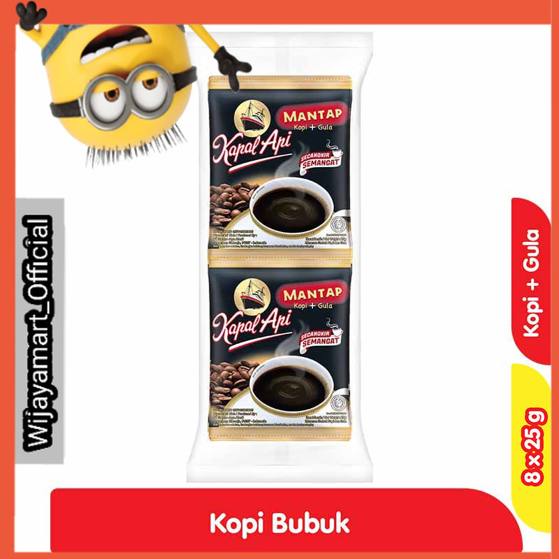 

Kapal Api Mantap Kopi Instan + Gula 8 x 25 g