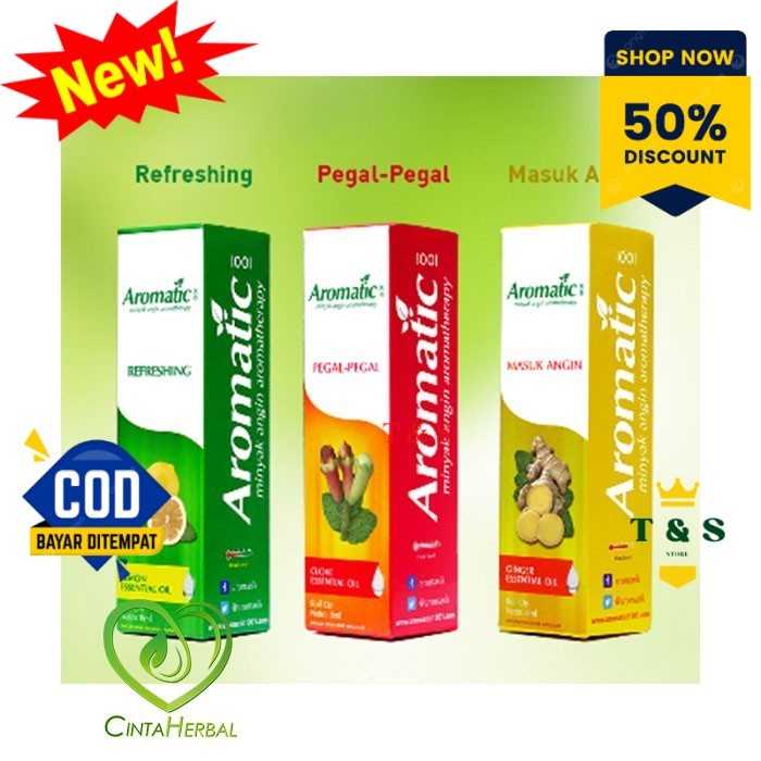 PROMO Minyak Angin Aromatic 1001 | Minyak Angin Aromatheraphy | Roll-On 8ml ORIGINAL