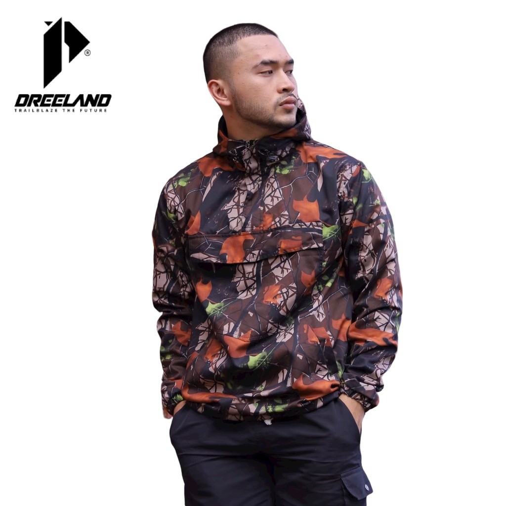 Dreeland Jacket Cagoule Camo Perbakin Green