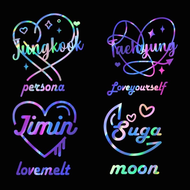 

sticker hologram loveyourself bangtan stiker BTS cutting viral