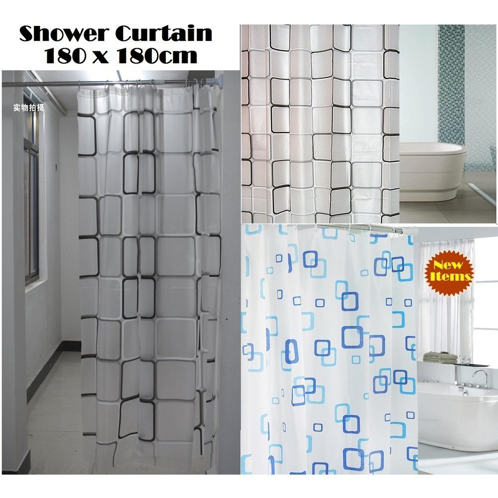Tirai Kamar Mandi  Anti Air / Gorden Kamar Mandi /  Shower Curtain