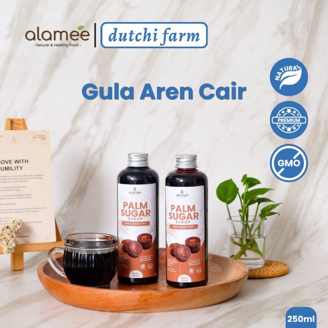 

ALAMEE Gula Aren Cair Syrup Palm Sugar Cair Organic Organik Pure Murni Barista Brown Sirup Natural Dutchi Farm
