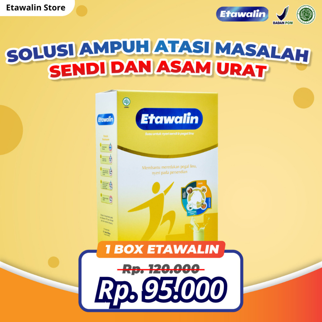 

Promo Etawalin Susu Etawa Herbal Nyeri Sendi asam urat rematik 1 Box
