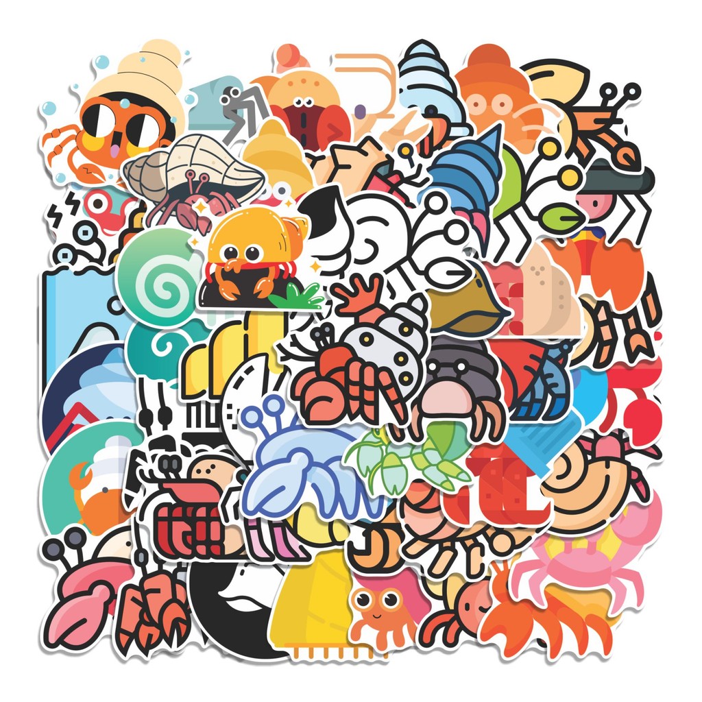 

COD 50 Pcs Stiker Kelomang Lucu Anti Air Untuk Dekorasi Notebook Sepeda Skateboard Handphone