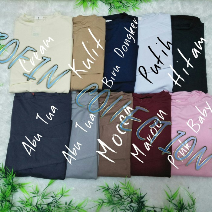 NEW -Manset Gamis Kaos Gamis Dalaman Baju - Hitam