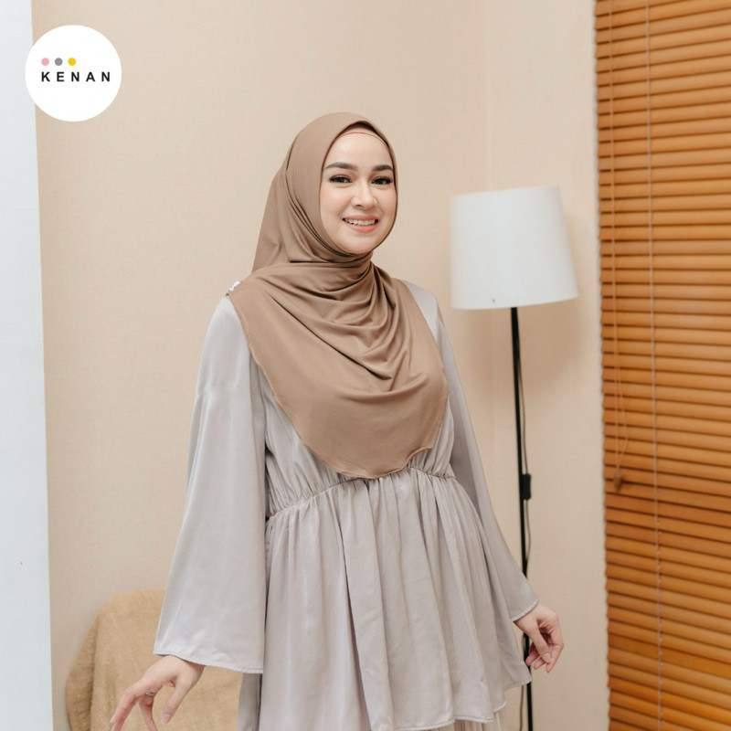 KENAN - JISOO Instan hijab non pet syar'i Jersey