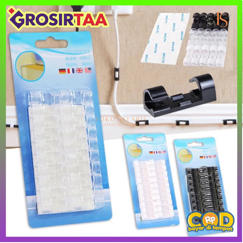 COD MAKASSAR KLIP KABEL ORGANIZER / PENGIKAT KABEL TEMPEL SERBAGUNA CABLE PENJEPIT KLEM KABEL GROSIR