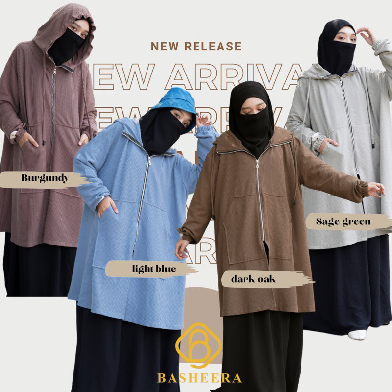 Humaira jaket - jacket muslimah- long jacket-long outer- jacket syari- jaket muslimah-jaket panjang 