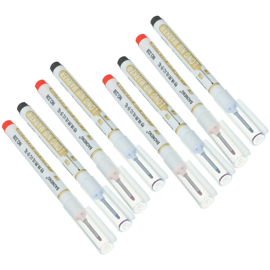 

8 Pcs Marker Pencil Deep Hole White Marking Pens for Metal Paint Mechanical Woodworking Permanent Markers