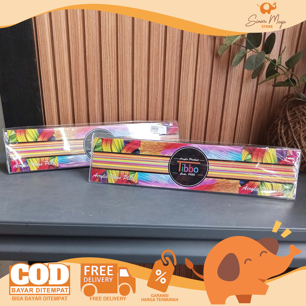 

TIBBO Name Plate Acrylic Transparant 7 x 30 cm - Papan Nama Meja Segitiga Akrilik 2 Sisi Bening
