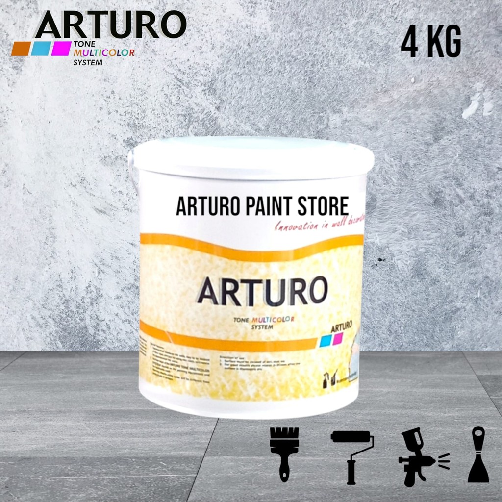 ARTURO Type SKJ Galon 4kg SKJ 01 02 03 SKJ01 SKJ02 SKJ03 Cat Texture Tone Tekstur Dinding Tembok Fla