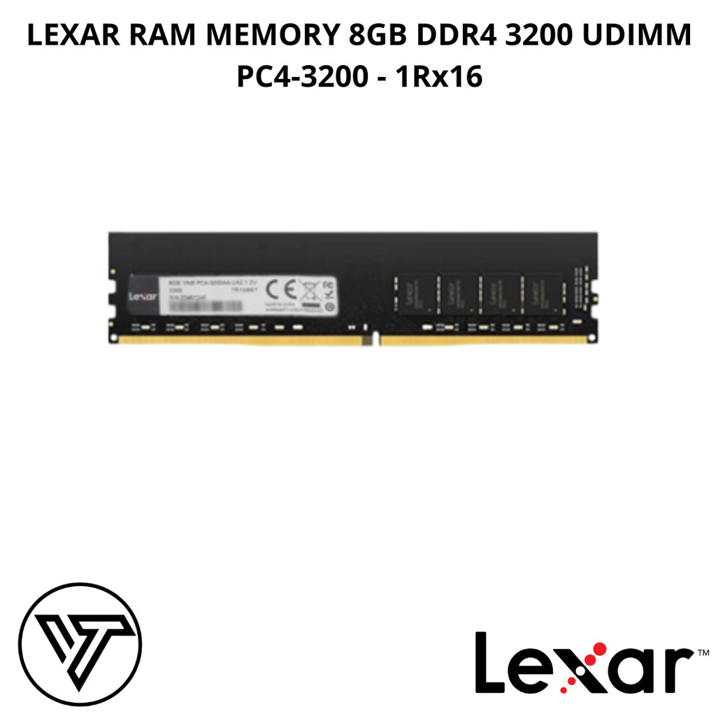 LEXAR RAM MEMORY 8GB DDR4 3200 UDIMM PC4-3200 - 1Rx16