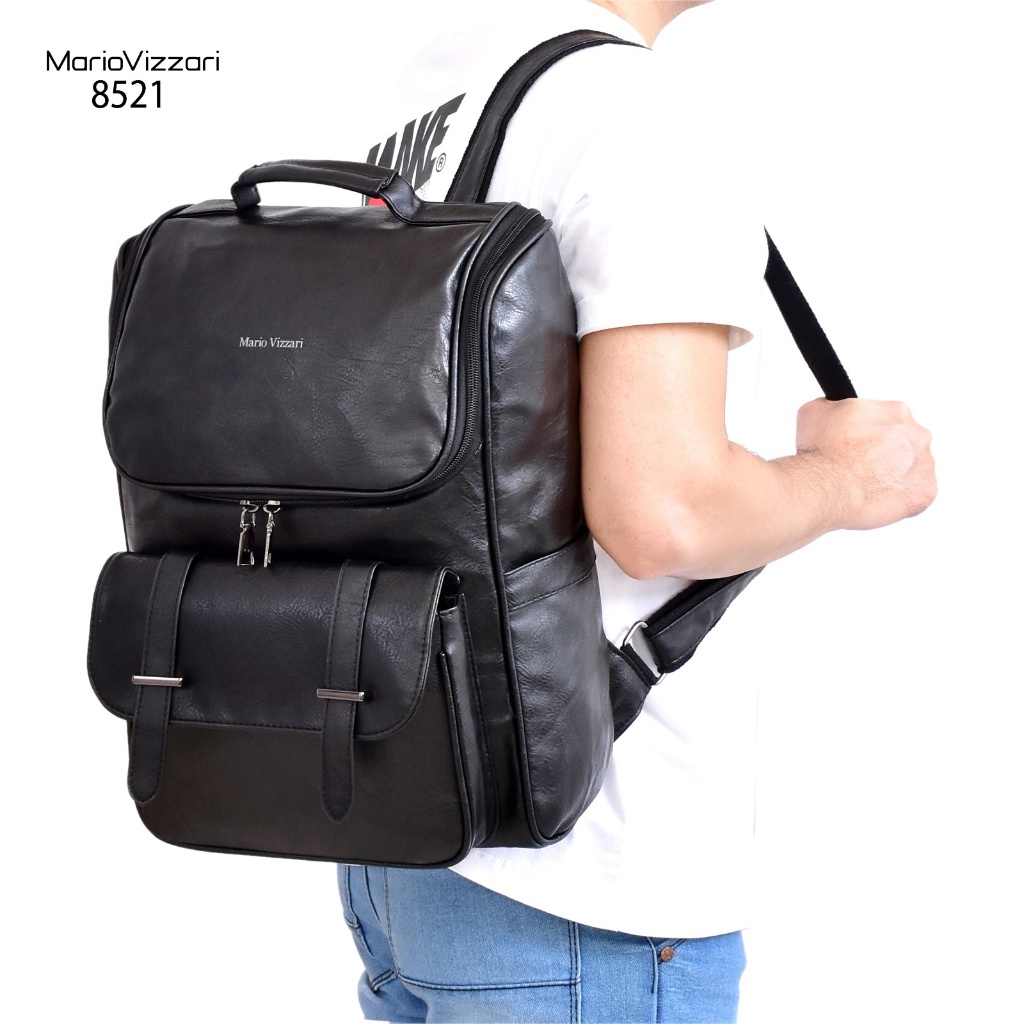 Tas Ransel Pria Kulit Mario Vizzari Hans (8521) - Laptop