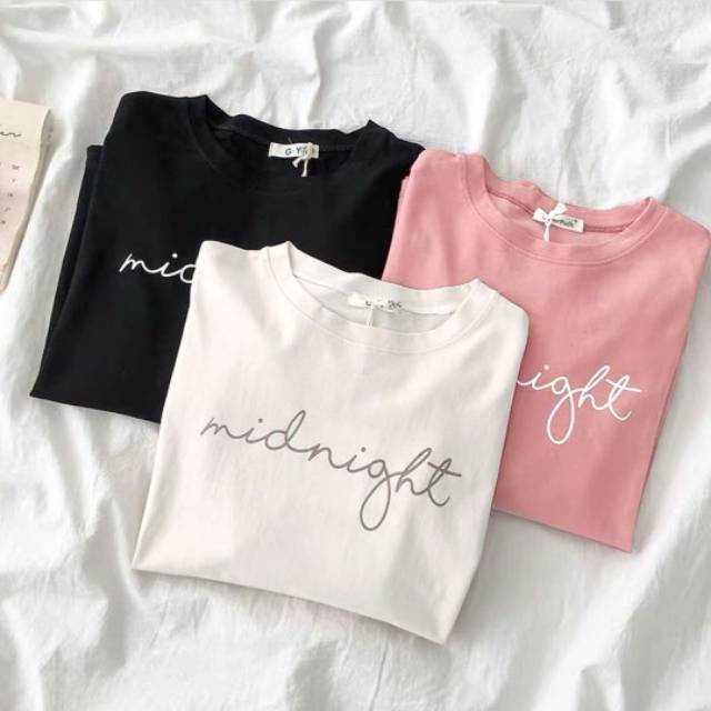 SWEATER WANITA BAJU LENGAN PANJANG CEWEK KAOS FAHION CEWE DEWASA MIDNIGHT KEREN KEKINIAN MURAH