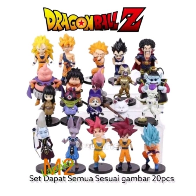 Action Figure Dragon ball Mini Figure Set Dragon ball Z Son Goku - Set6pcsMerah