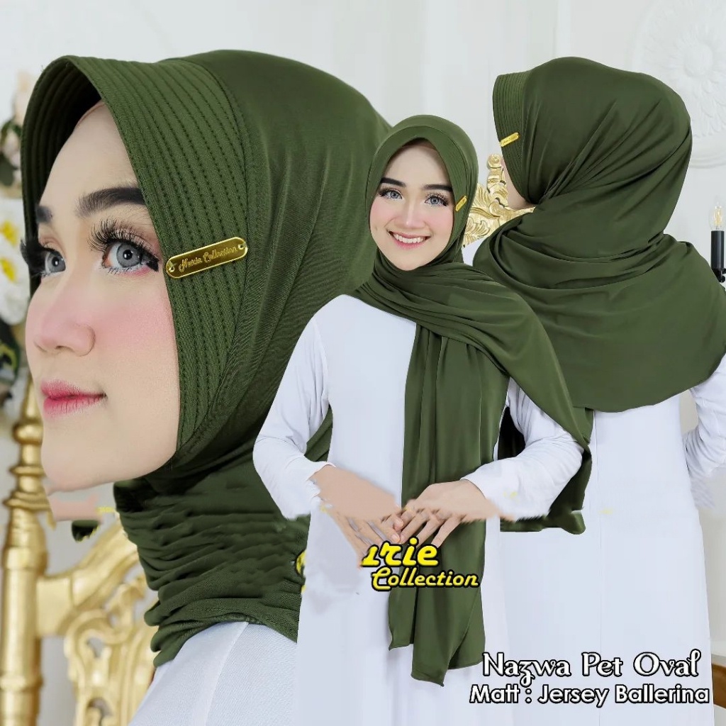 Jilbab Pashmina Dubai Oval Pet Jersey Pasmina Instan Humairah Jersey  / Kerudung Pasmina