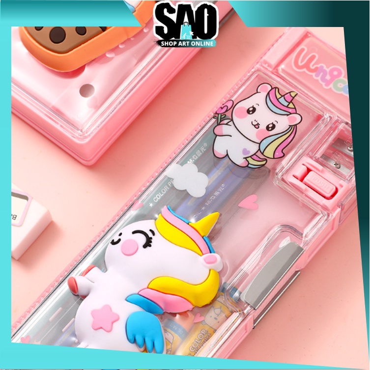 

SAO - S5945 Pencil Case Tempat Pensil Lengkap Dengan Peruncing / Tempat Pensil Karakter / Kotak Pensil Anak / Pencil Case Magnet