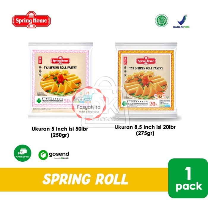 

Spring Roll Kulit Lumpia TYF Spring Home Pastry (KHUSUS INSTANT) - 8,5inch 275g - FasyAnita Mart Denpasar